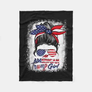 All American Trump Girl 4. Juli Messy Bun Pro Fleecedecke