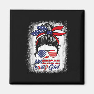 All American Trump Girl 4. Juli Messy Bun Pro Magnet