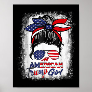 All American Trump Girl 4. Juli Messy Bun Pro Poster