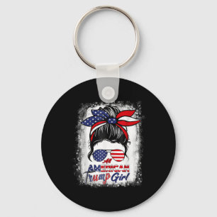 All American Trump Girl 4. Juli Messy Bun Pro Schlüsselanhänger