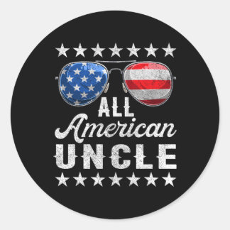 All American Uncle Shirt Runder Aufkleber