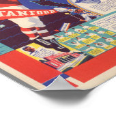 All-American Vintage Football Map Poster (Ecke)