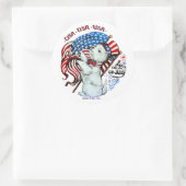 All American Westicker Runder Aufkleber (Tasche)