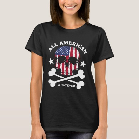 All American Whatever Fun 4th of July USA Flag Pir T-Shirt (Vorderseite)