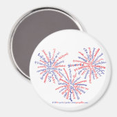 All-Amerikanischer Feuerwerks-Magnet Magnet (Vorderseite/Rückseite)