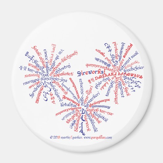 All-Amerikanischer Feuerwerks-Magnet Magnet (Vorne)