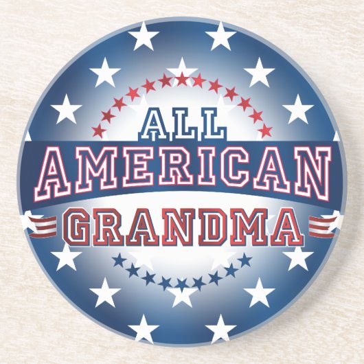 All-Amerikanischer Großmutter-Untersetzer Getränkeuntersetzer (Vorne)