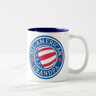 All-Amerikanischer Großvater Zweifarbige Tasse