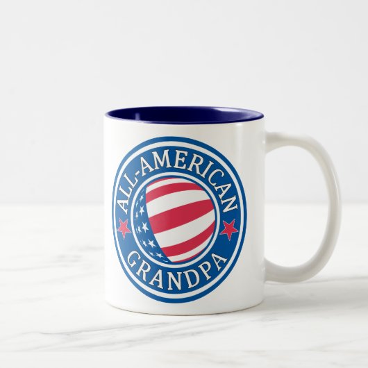 All-Amerikanischer Großvater Zweifarbige Tasse (Rechts)