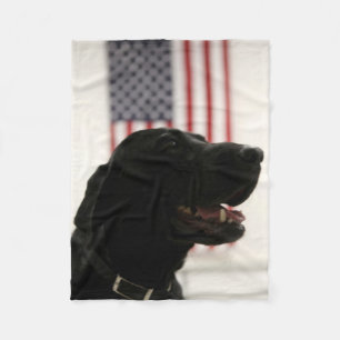 All-Amerikanisches schwarzes Labrador retriever Fleecedecke