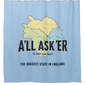 A'll Asker – Großartigster Staat Yorkshires Duschvorhang (Vorderseite)