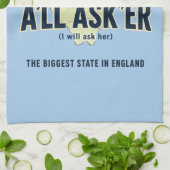 A'll Asker – Großartigster Staat Yorkshires Geschirrtuch (Gefaltet)