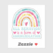 All Behavior Is A Form Of Communication Aufkleber (Blatt)