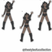 All Black Dancer #1 Aufkleber (Vorderseite)