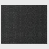 All Black Exotic Python Snakeskin Geschenkpapier (Flach)