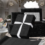 All Black Exotic Python Snakeskin Geschenkpapier