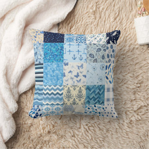 All Blue Cheat Quilt Muster 2025 Kissen