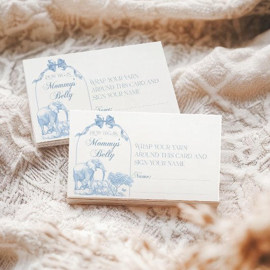 All Blue Toile Safari Animal Baby Boy Dusche Begleitkarte