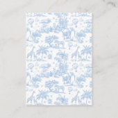 All Blue Toile Safari Animal Baby Boy Dusche Begleitkarte (Rückseite)