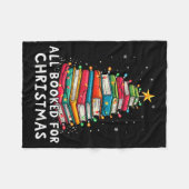 All Booked For Christmas Book Christmas Tree Light Fleecedecke (Vorderseite (Horizontal))