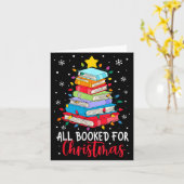 All Booked For Christmas Book Christmas Tree Light Karte (Gelbe Blume)