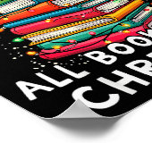 All Booked For Christmas Book Christmas Tree Light Poster (Ecke)