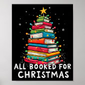 All Booked For Christmas Book Christmas Tree Light Poster (Vorne)