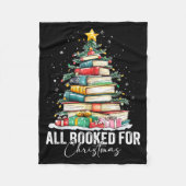All Booked For Christmas Coquette Books Teacher Xm Fleecedecke (Vorderseite)