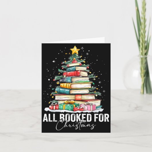 All Booked For Christmas Coquette Books Teacher Xm Karte (Vorderseite)