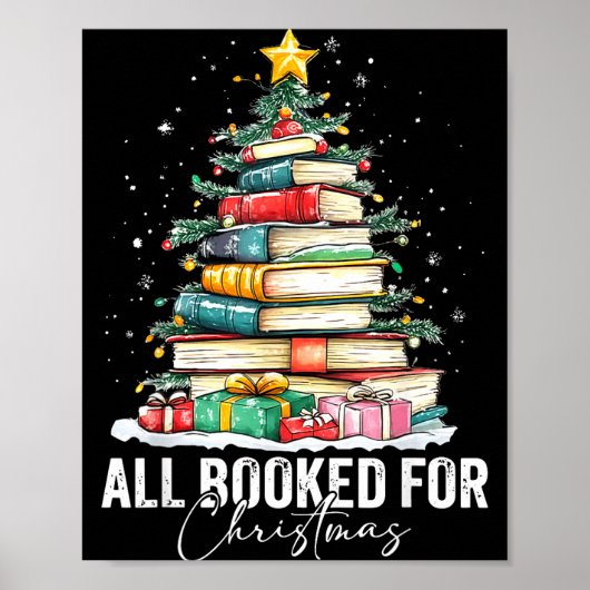 All Booked For Christmas Coquette Books Teacher Xm Poster (Vorne)