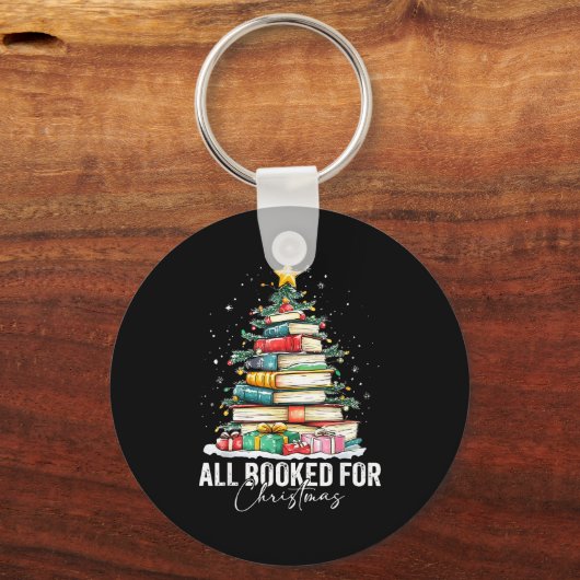 All Booked For Christmas Coquette Books Teacher Xm Schlüsselanhänger (Vorderseite)