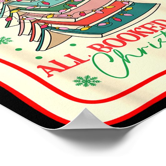 All Booked For Christmas Coquette Bow Tree Lights  Poster (Ecke)