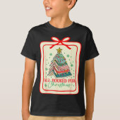 All Booked For Christmas Coquette Bow Tree Lights T-Shirt (Vorderseite)