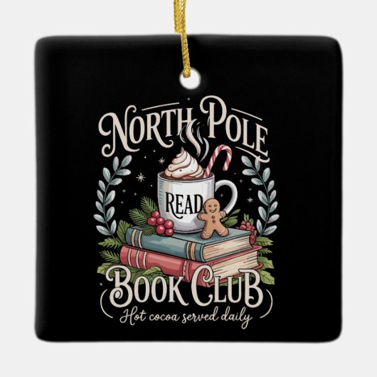 All Booked for Christmas Coquette Xmas Book Club  Keramikornament (Vorderseite)