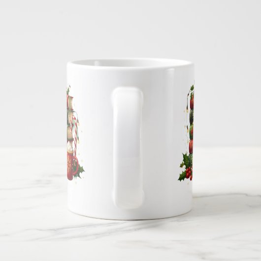All Booked for Christmas | Cozy Holiday Book Lover Jumbo-Tasse (Rückseite)