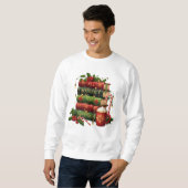 All Booked for Christmas | Cozy Holiday Book Lover Sweatshirt (Vorne ganz)