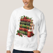 All Booked for Christmas | Cozy Holiday Book Lover Sweatshirt (Vorderseite)