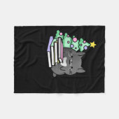 All Booked For Christmas Cozy Mystery, Book Lovers Fleecedecke (Vorderseite (Horizontal))