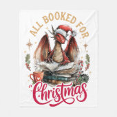 All Booked for Christmas Dragon  Fleecedecke (Vorderseite)