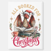 All Booked for Christmas Dragon  Magnet (Vorderseite)