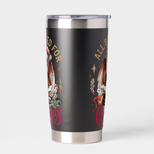 All Booked for Christmas Dragon  Thermobecher (Links)