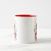 All Booked for Christmas Dragon Zweifarbige Tasse (Mittel)