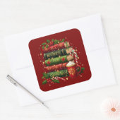 All booked for Christmas Quadratischer Aufkleber (Umschlag)