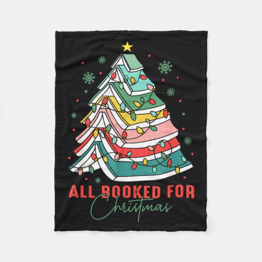 All Booked For Christmas Teacher Librarian Book Lo Fleecedecke (Vorderseite)