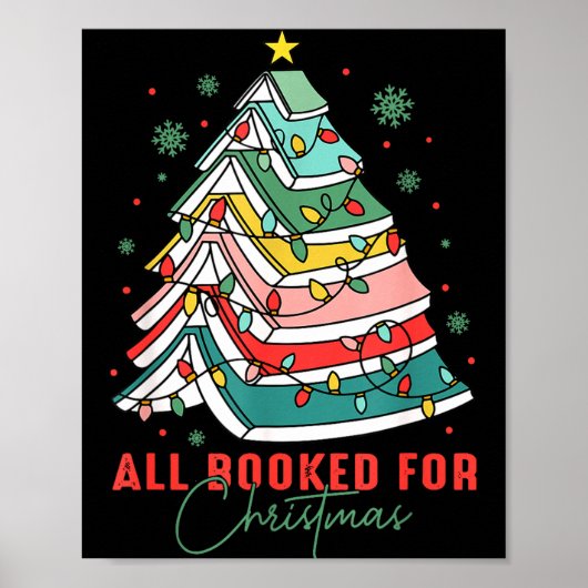 All Booked For Christmas Teacher Librarian Book Lo Poster (Vorne)