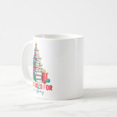 All Booked For Christmas Xmas Tree Teacher Holiday Kaffeetasse (Vorderseite Links)