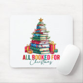 All Booked For Christmas Xmas Tree Teacher Holiday Mousepad (Mit Mouse)
