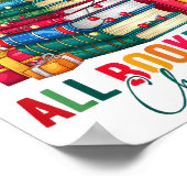 All Booked For Christmas Xmas Tree Teacher Holiday Poster (Ecke)