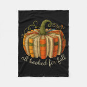 All Booked For Fall Book Pumpkin Reading Halloween Fleecedecke (Vorderseite)