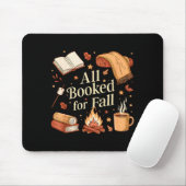 All Booked For Fall Books Coffee Fall Leaves Pumpk Mousepad (Mit Mouse)